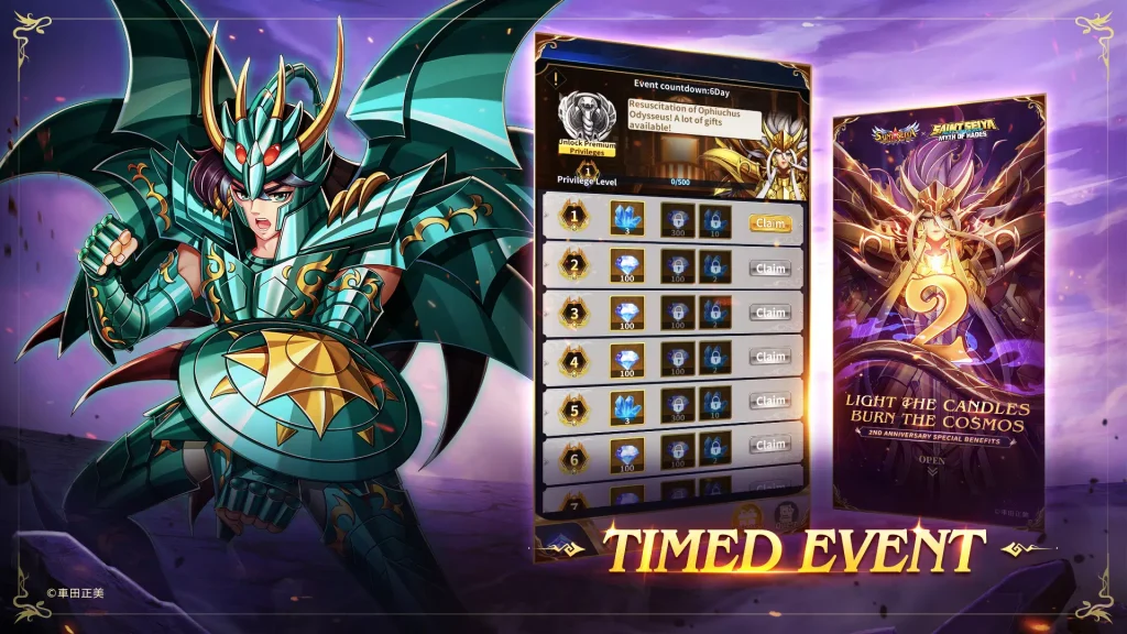 Game Event Promotions & Special Offers for Saint Seiya: Legend of Justice & JollyMax Anniversaries