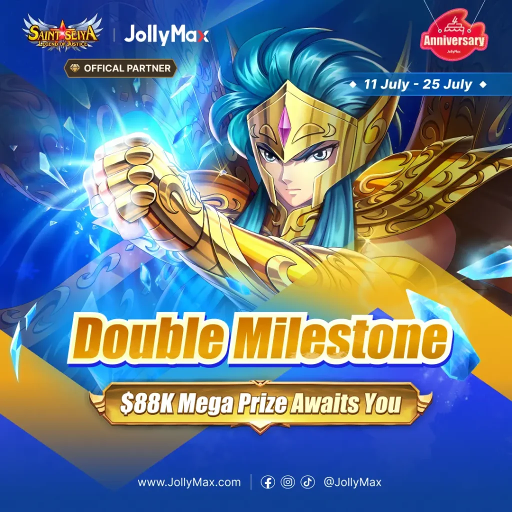 Exclusive Giftpack Redemption of Saint Seiya: Legend of Justice Game for JollyMax 4th Anniversary