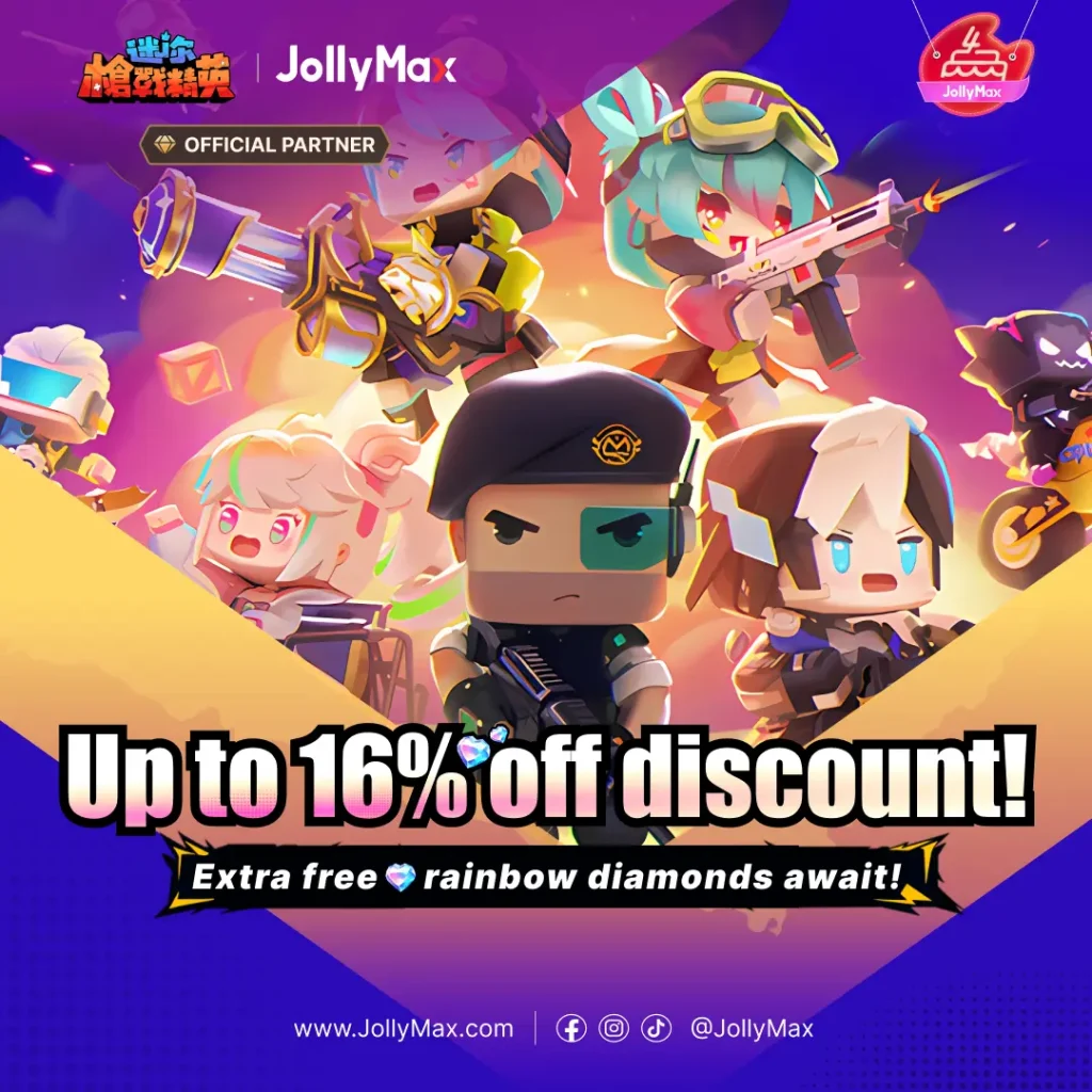 Get Mini World Royale's Game Top-up Discounts & Free Rainbow Diamond Giveaways