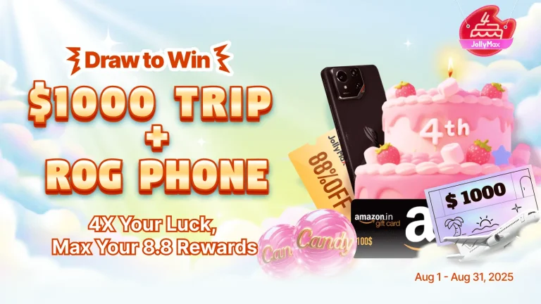 Get Free Epic Rewards & 16% OFF Super Discount on JollyMax 4th Anniversary Sale Event