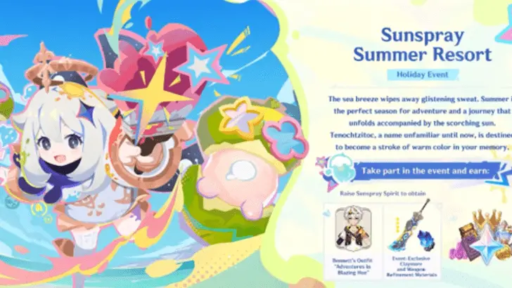 Genshin Impact Game Event: Sunspray Summer Resort