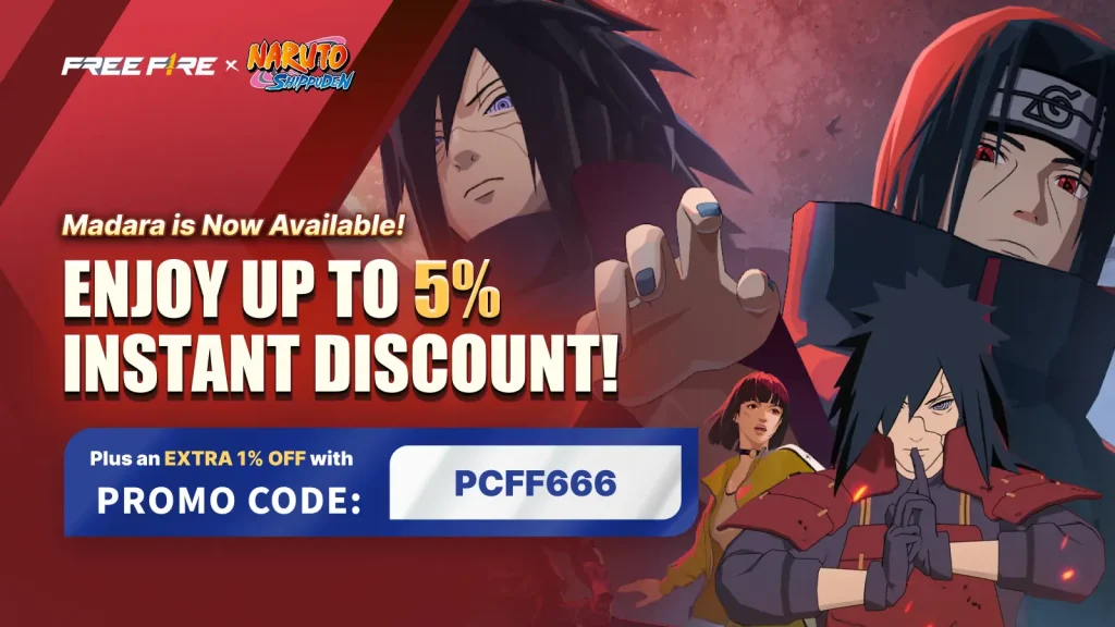 Madara's Arrival Event: Free Fire x Naruto Shippuden Collab Heats up