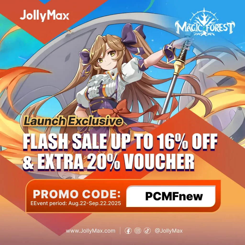 Special Offers of Top-up Discounts & Promo Codes for Magic Forest: Dragon Quest Launch on JollyMax Official Website