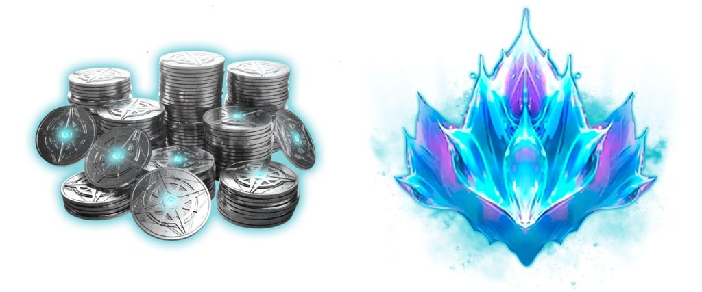 "Silver" is a premium currency in Destiny: Rising game while "Lumia Leaves" is a core draw currency for summoning Lightbearers.