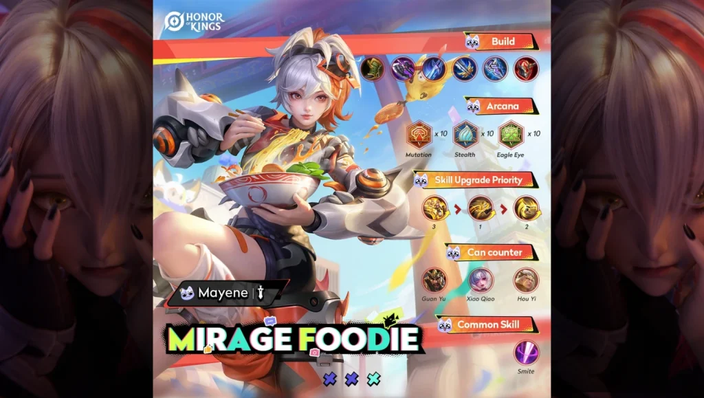 Honor of Kings Mayene Mirage Foodie Build