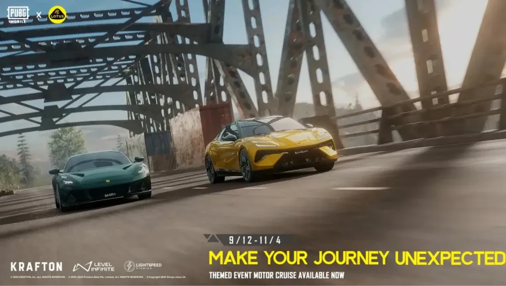 PUBG Mobile x Lotus Collaboration: Iconic Cars and Exclusive Rewards in Battle Royale