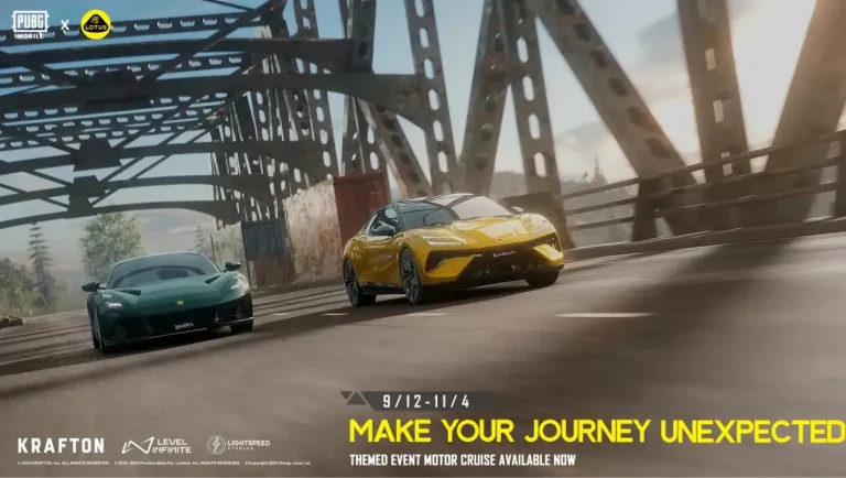 PUBG Mobile x Lotus Collaboration: Iconic Cars and Exclusive Rewards in Battle Royale