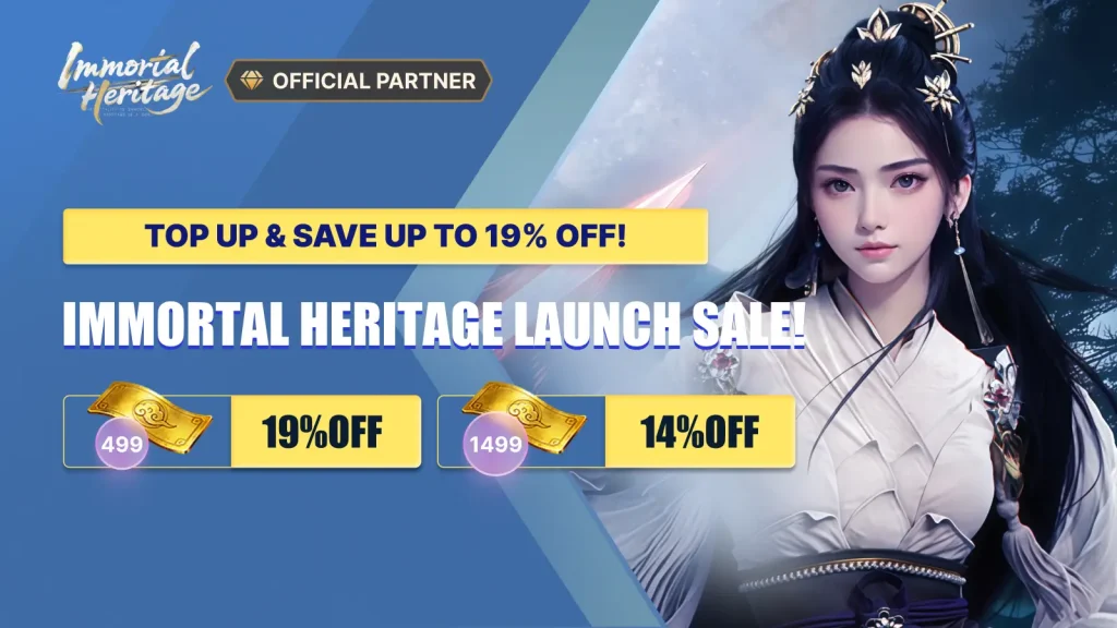 Unlock Prizes & Discounts of the Fantasy MMORPG Game Immortal Heritage