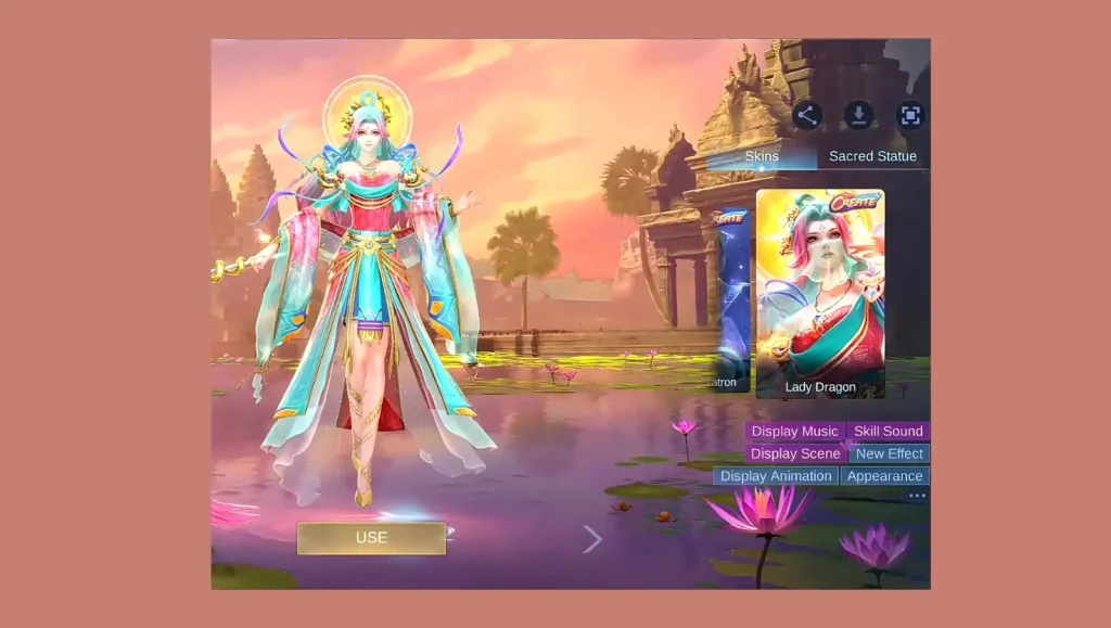 Design Features of Luo Yi's Lady Dragon Skin in MLBB