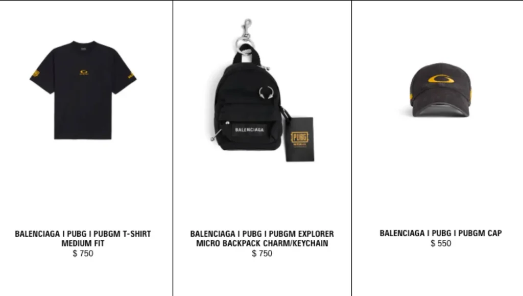 Real-World PUBG x Balenciaga Merchandise Collection