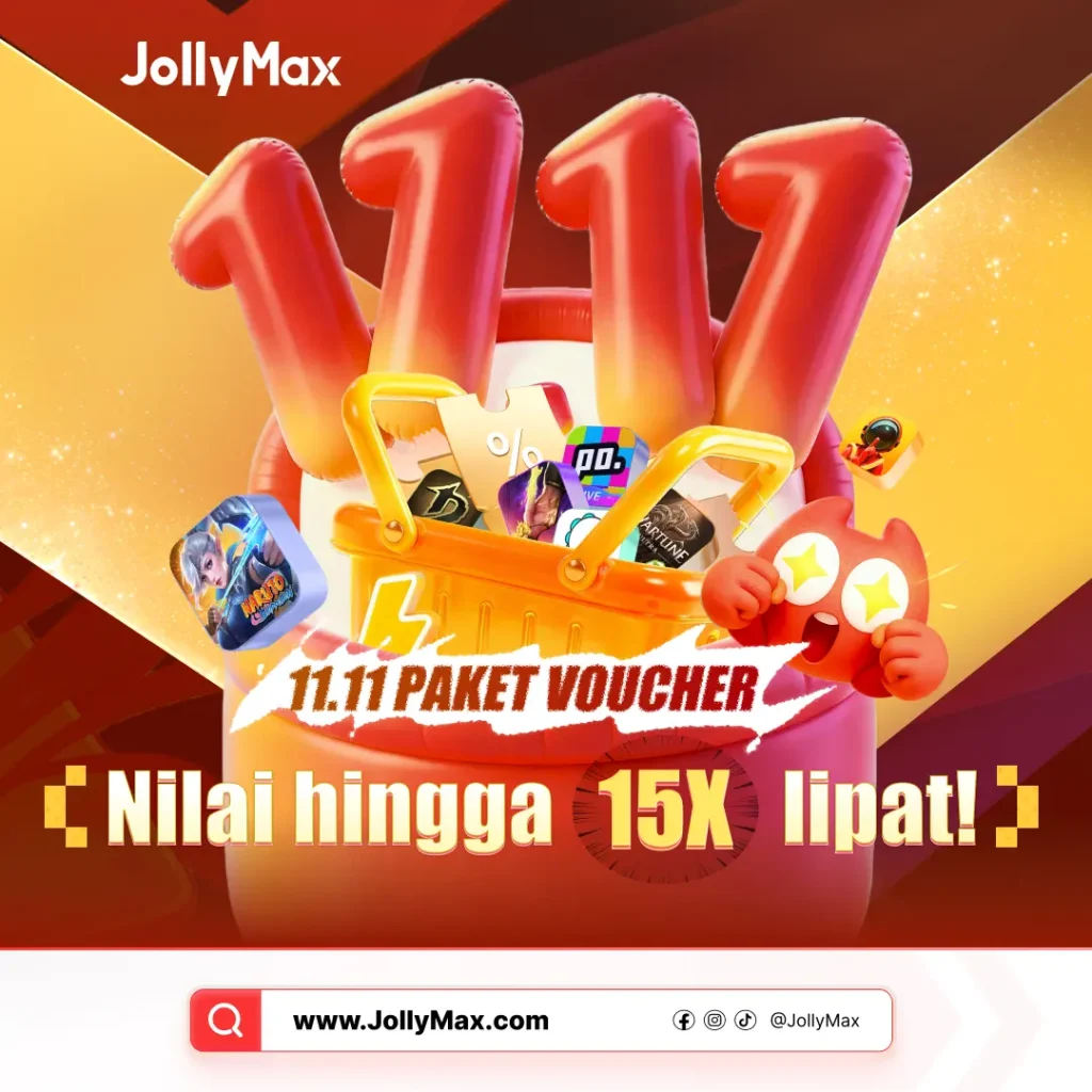Selama promo penjualan 11.11 JollyMax, pemain game dan pengguna aplikasi di seluruh dunia dapat membuka Paket Voucher Basic dan Epic untuk mendapatkan nilai hingga 9,4x lipat dan hemat besar pada item top-up.