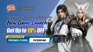 JollyMax launches a big sales promotion event offering super discounts on topping up Eternal Sword Pact and rewards for recharging all apps.