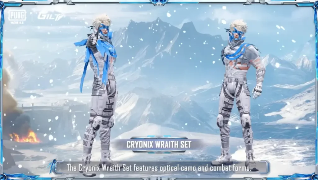 Limited-Time PUBG Mobile Event: Cryonix Wraith Gilt Set Details