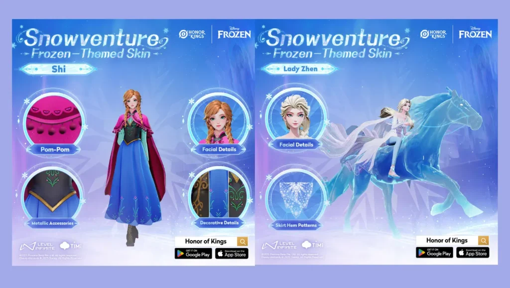 Exclusive Disney Frozen Skins & Themed Game Content