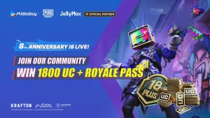 PUBG Mobile's 8th Anniversary Sales Event: Get Prizes & Gaming Rewards in JollyMax's Discord Group