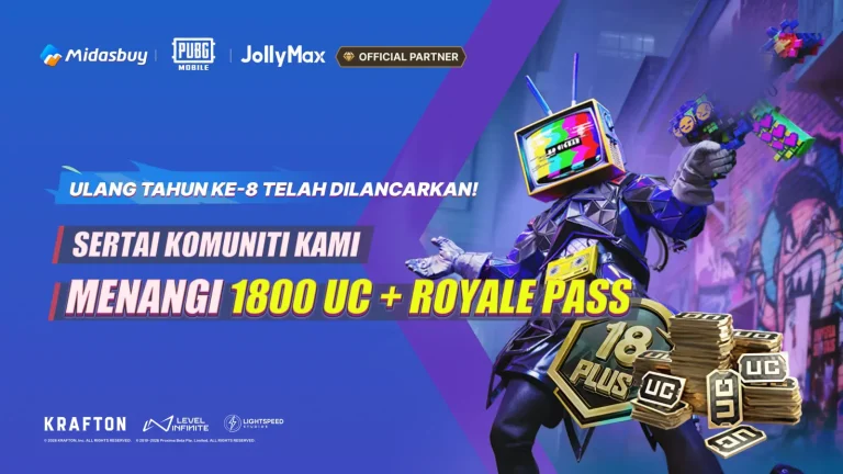Acara Jualan Ulang Tahun Ke-8 PUBG Mobile: Dapatkan Hadiah & Ganjaran Gaming dalam Kumpulan Discord JollyMax