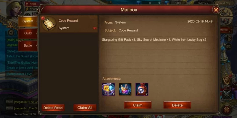 How to redeem gift codes of Wartune Ultra game?