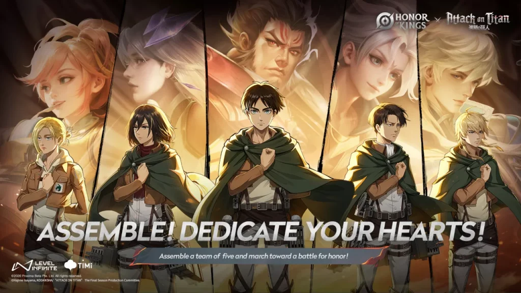 Honor of Kings announces Attack on Titan collab