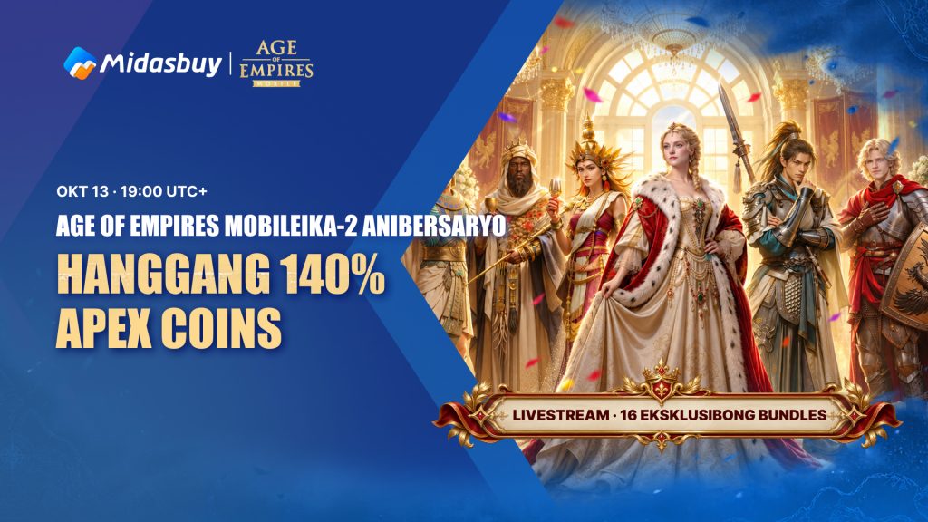 Age of Empires Mobile 2nd Anniversary 2026: Up to 140% Apex Coins, Livestream & 16 Exclusive Bundles